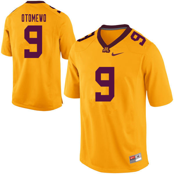 Men #9 Esezi Otomewo Minnesota Golden Gophers College Football Jerseys Sale-Yellow